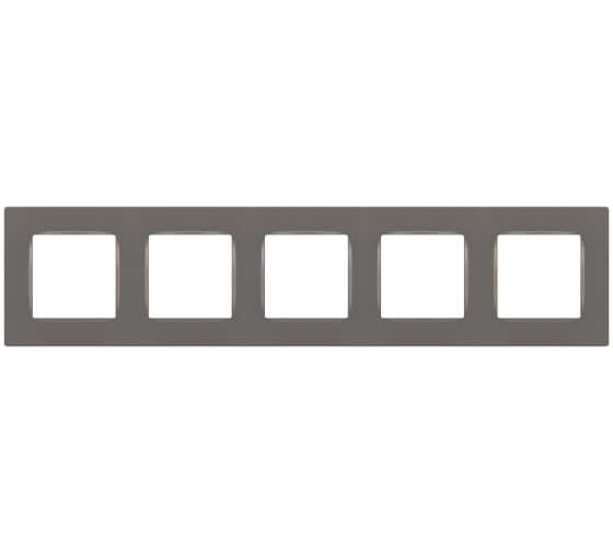 Изображение товара Рамка для розеток и выключателей ЭРА серия 12 12520516 на 5 постов, Классик, титан Б0067796