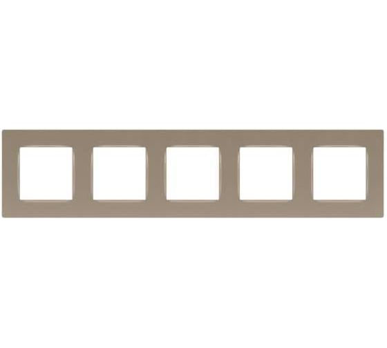 Изображение товара Рамка для розеток и выключателей ЭРА серия 12 12520504 на 5 постов, Классик, шампань Б0067773