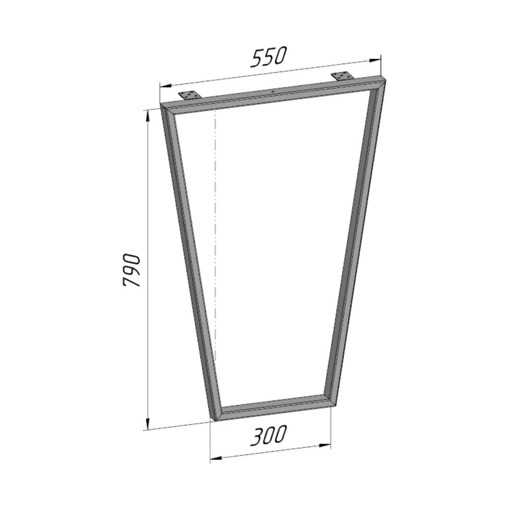 Изображение товара Подстолье для стола Parallax Трапеция Лофт 790 550 мм металлическое золотое