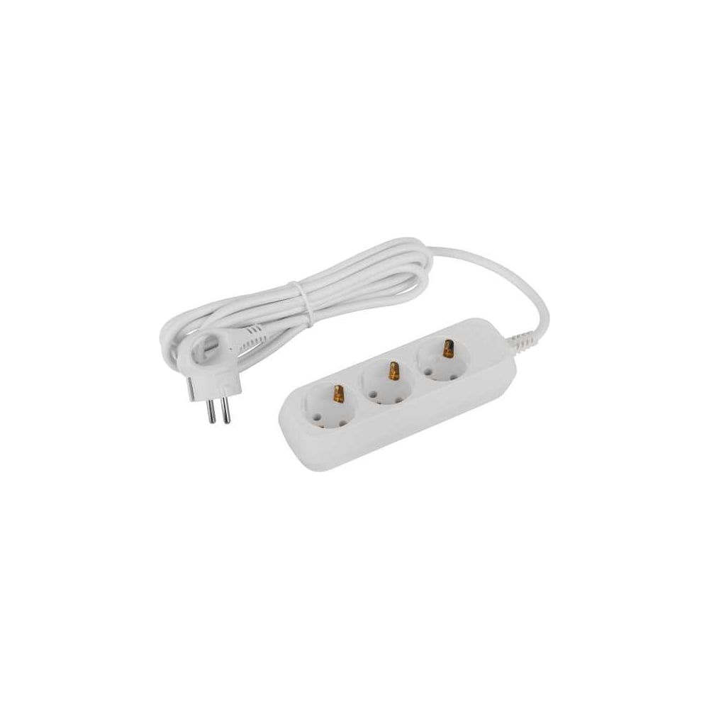 Изображение товара Удлинитель электрический ЭРА UDL16330E Greenline 3 розетки, с заземлением, 3м, ПВС, 3x1мм2 Б0064970