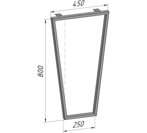Изображение товара Подстолье для стола Parallax Трапеция Лофт 800 450 40 мм, золотое барное металлическое, 1 шт 16GD045025080-TRP