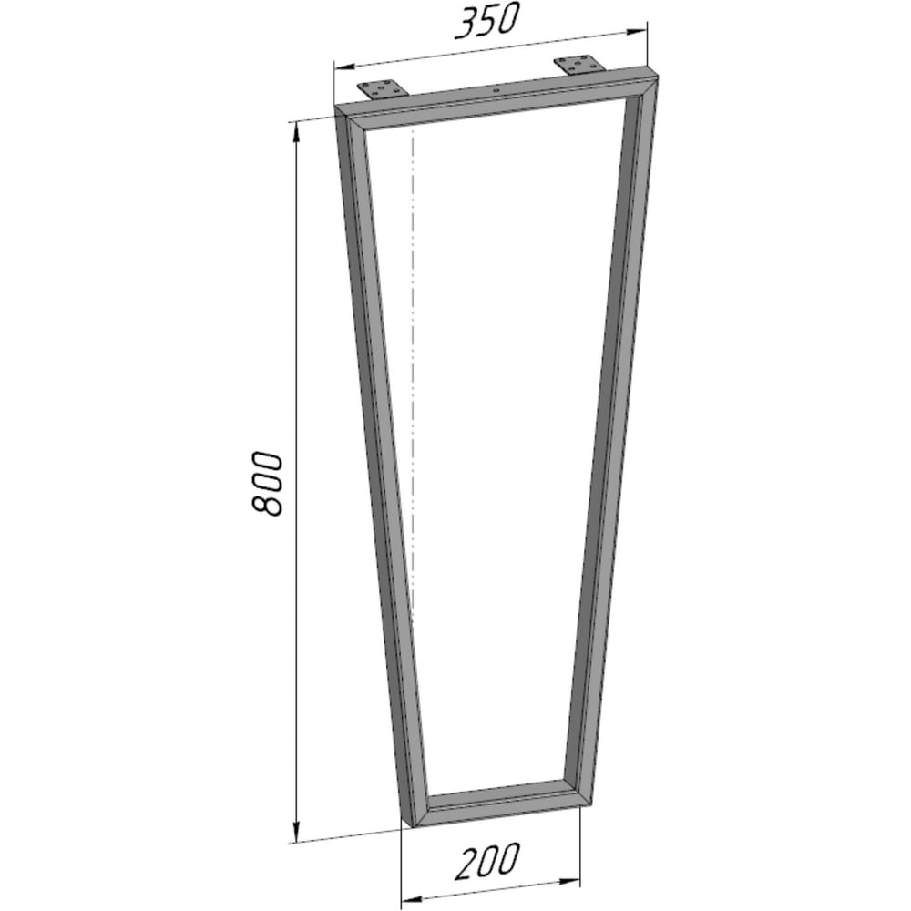 Изображение товара Подстолье для стола Parallax Трапеция Лофт 800 350 40 мм металлическое золотое