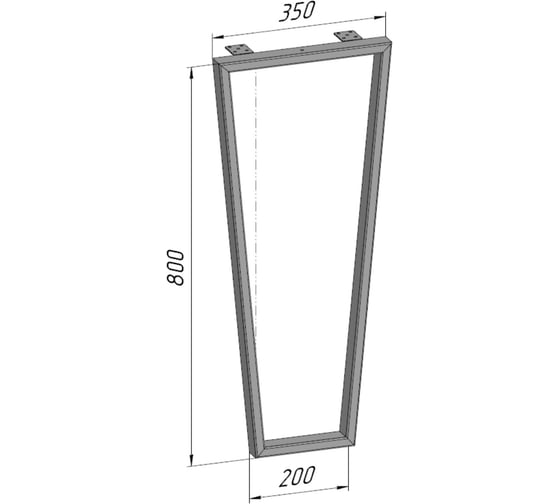 Изображение товара Подстолье для стола Parallax Трапеция Лофт 800 350 40 мм, золотое барное металлическое, 1 шт 16GD035020080-TRP