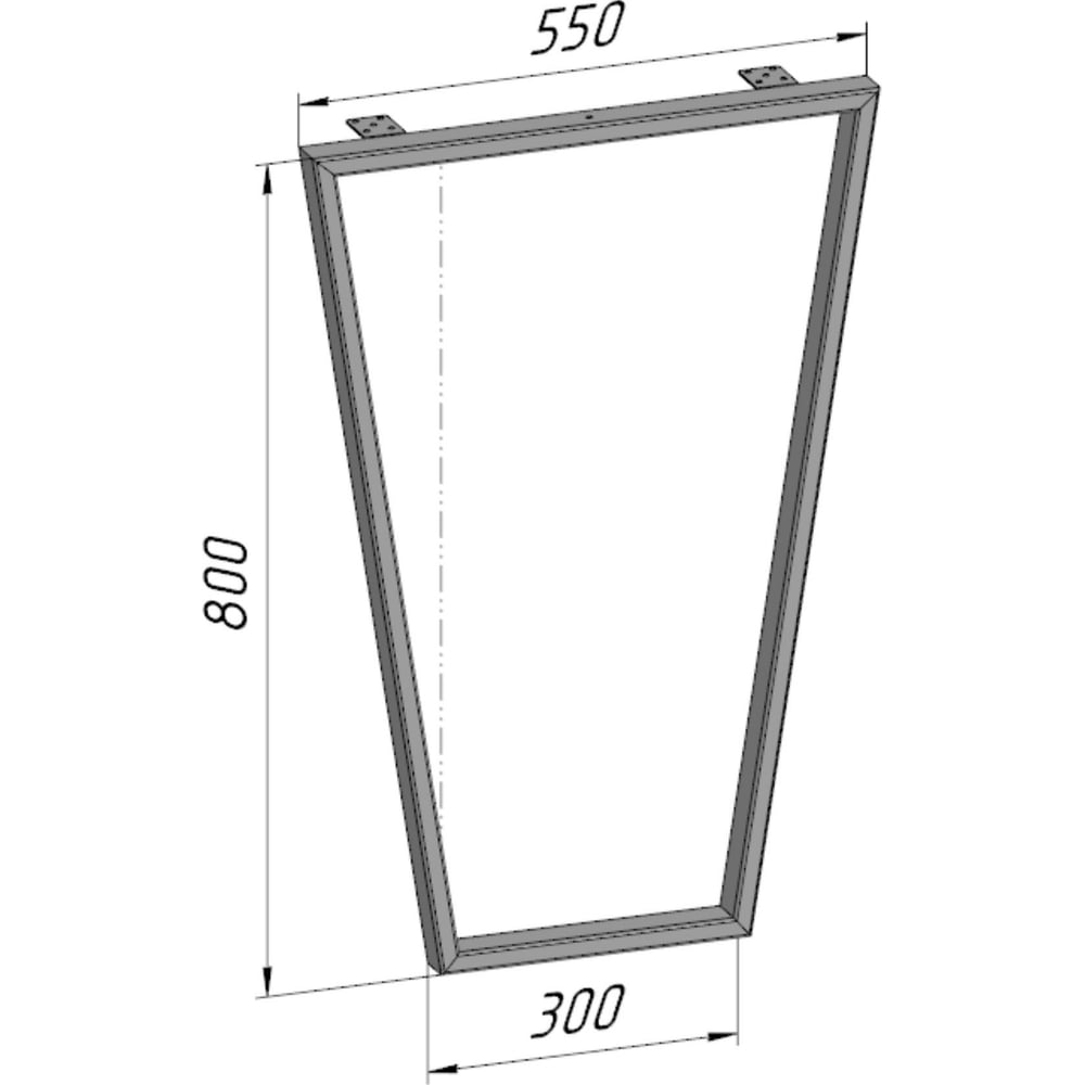 Изображение товара Подстолье для стола Parallax Трапеция Лофт 800 мм в золотом цвете