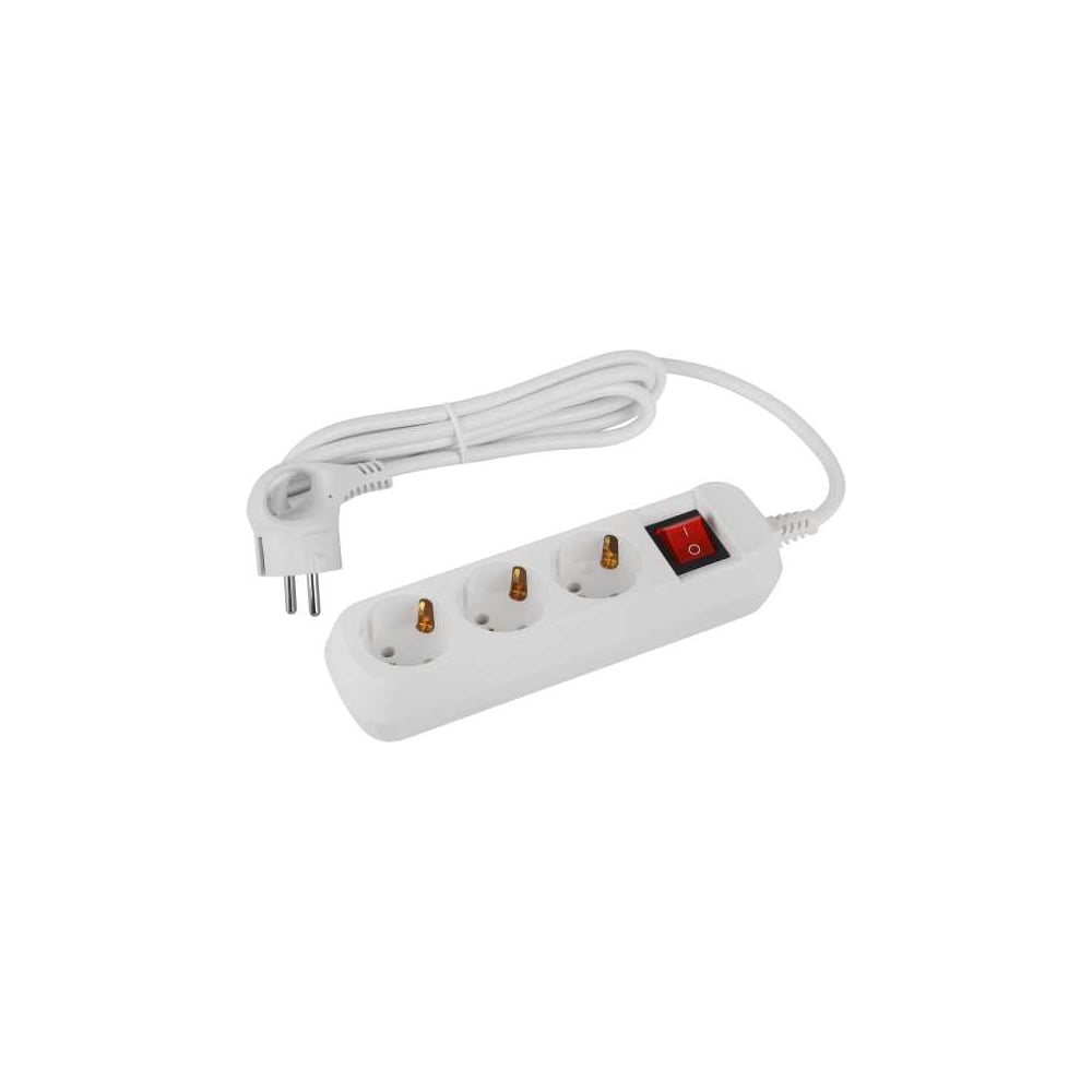 Изображение товара Удлинитель электрический ЭРА UDL16315ES Greenline 3 розетки, с заземлением, с выключателем, 1.5м, ПВС, 3x1мм2 Б0065078