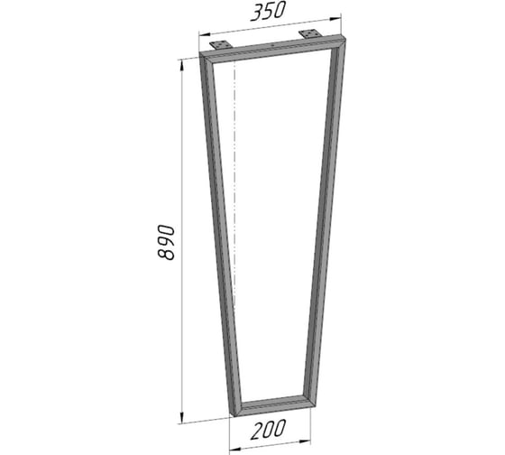 Изображение товара Подстолье для стола Parallax Трапеция Лофт 890 350 40 мм, золотое барное металлическое, 1 шт 16GD0350200890-TRP