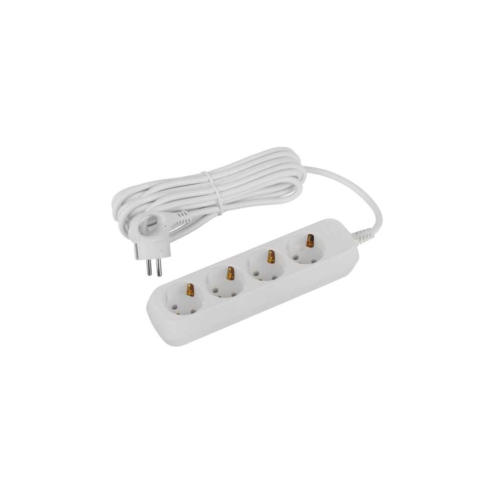 Изображение товара Удлинитель ЭРА UDL16450E Greenline, 5 м, 4 розетки, 250 В, IP20