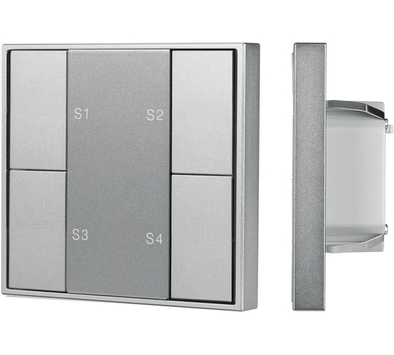 Изображение товара Кнопочная панель INTELLIGENT ARLIGHT DALI-201-23-1G-4SC-IN Silver IARL, IP20 Металл, 3 1шт 048184