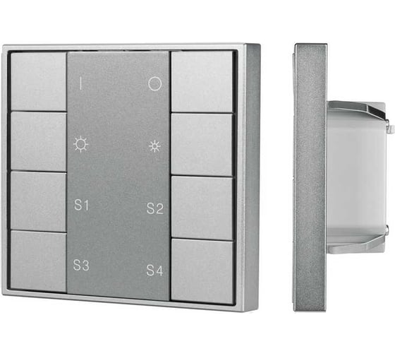 Изображение товара Кнопочная панель INTELLIGENT ARLIGHT DALI-201-23-1G-4SC-DIM-DT6-IN Silver IARL, IP20 М 1шт 048187