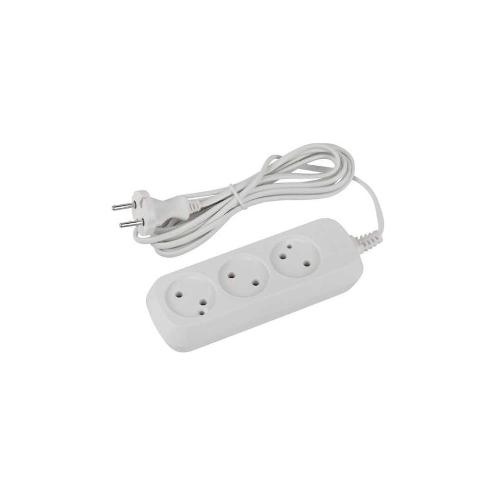 Изображение товара Удлинитель электрический ЭРА UDL6330 Greenline 3 розетки, без заземления, 3м, ШВВП, 2x0.75мм2 Б0065041