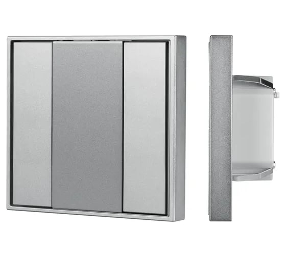 Изображение товара Кнопочная панель INTELLIGENT ARLIGHT DALI-201-23-2K-D2-IN Silver IARL, IP20 Металл, 3 1шт 048221