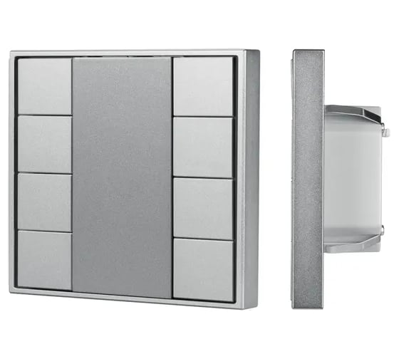 Изображение товара Кнопочная панель INTELLIGENT ARLIGHT DALI-201-23-8K-D2-IN Silver IARL, IP20 Металл, 3 1шт 048224