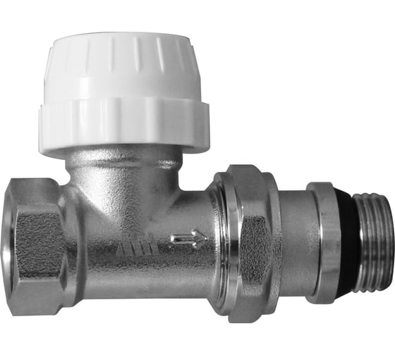 Изображение товара Кран для радиатора 3/4" прямой верхний под термоголовку латунный никелированный Millennium RKTP3434