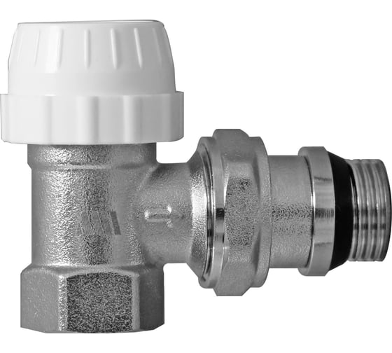 Изображение товара Кран для радиатора 3/4" угловой верхний под термоголовку латунный никелированный Millennium RKTU3434