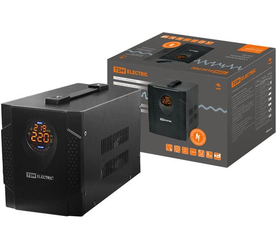 Изображение товара Стабилизатор напряжения TDM ELECTRIC СНС1-1-0,5 кВА симисторный переносной SQ1203-0001