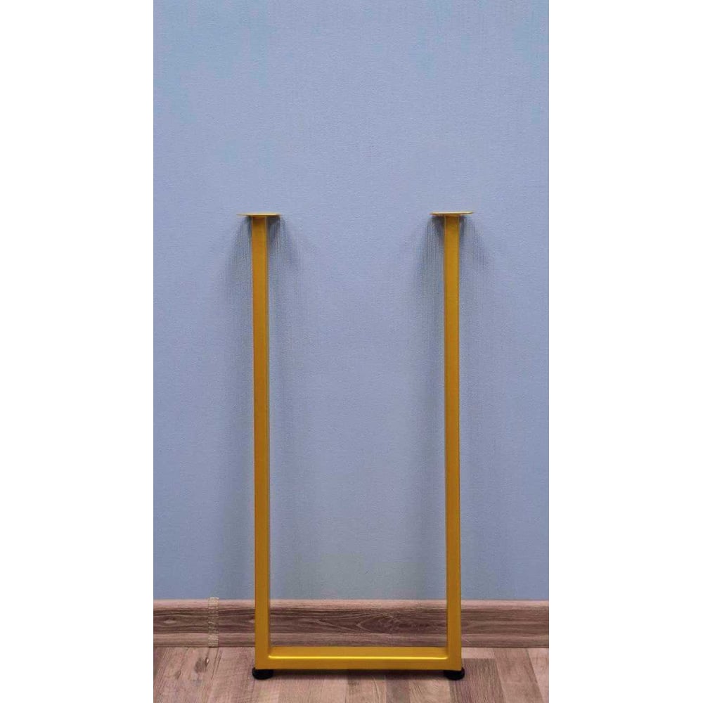 Изображение товара Подстолье для стола Parallax 810 550 40 регулируемое металлическое P-образное лофт золотое