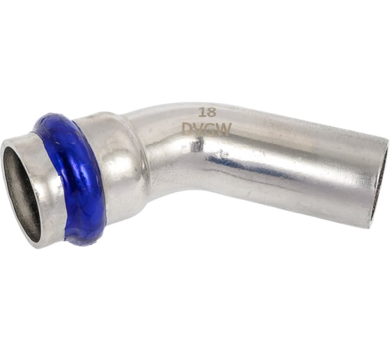 Изображение товара Угольник Millennium 45 однораструбный для труб из нержавеющей стали 18a х 18 UPTN4518