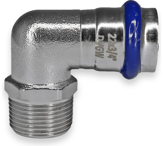 Изображение товара Угольник 90° из нержавеющей стали 28×1" с наружной резьбой для систем водоснабжения и отопления Millennium UPNM2810