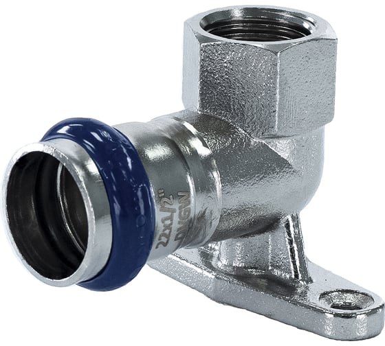 Изображение товара Угольник 90° настенный из нержавеющей стали 15×1/2" с внутренней резьбой для систем водоснабжения и отопления Millennium UPNN1512