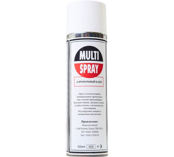 Изображение товара Аэрозольный универсальный клей SGM Multi Spray, 500 мл SGM.GL