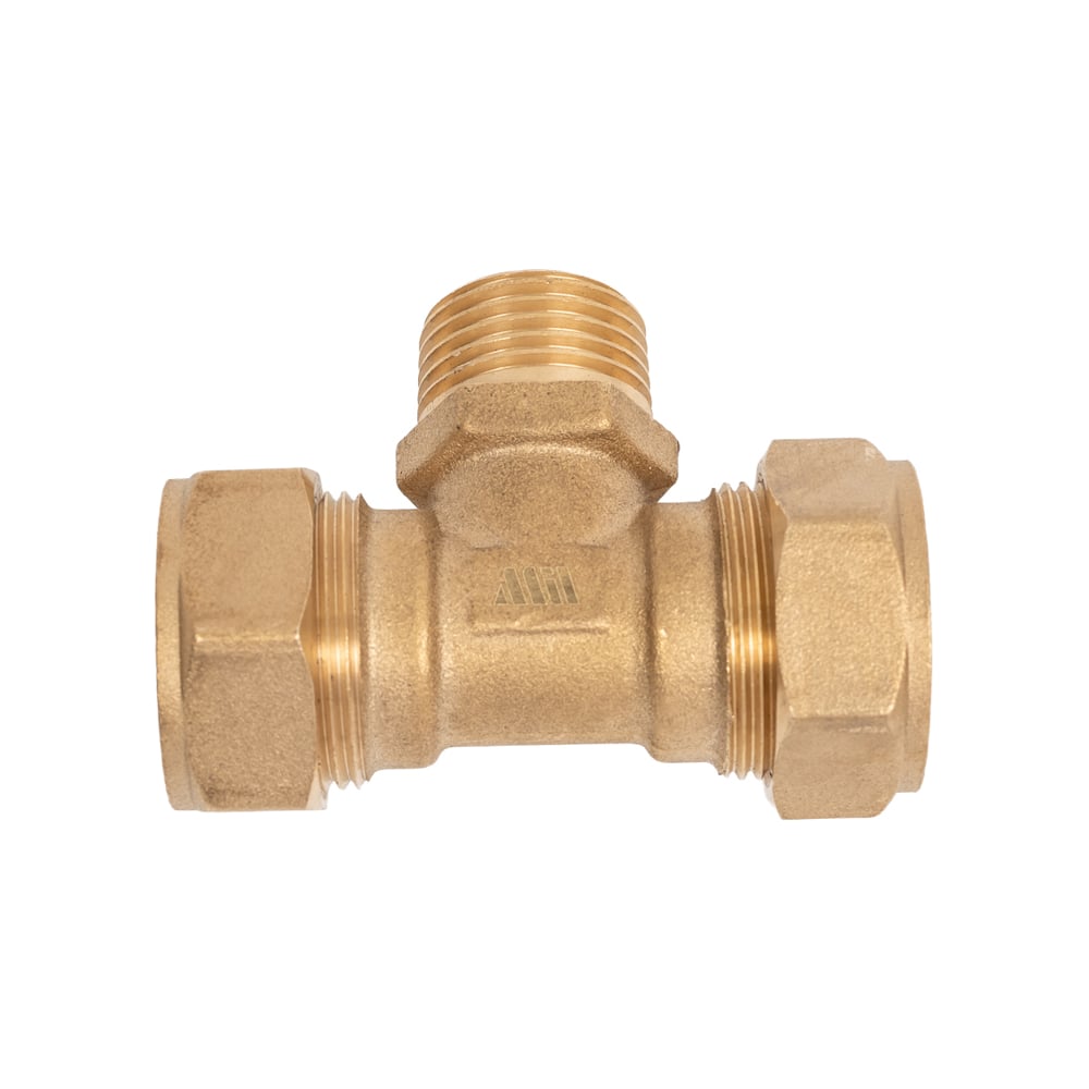 Изображение товара Тройник из нержавеющей стали 15x1/2x15 для гофрированных труб MS TNM1215