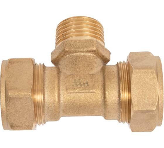 Изображение товара Тройник для гофрированных труб из нержавеющей стали Millennium 15x1/2x15 с наружной резьбой TNM1215