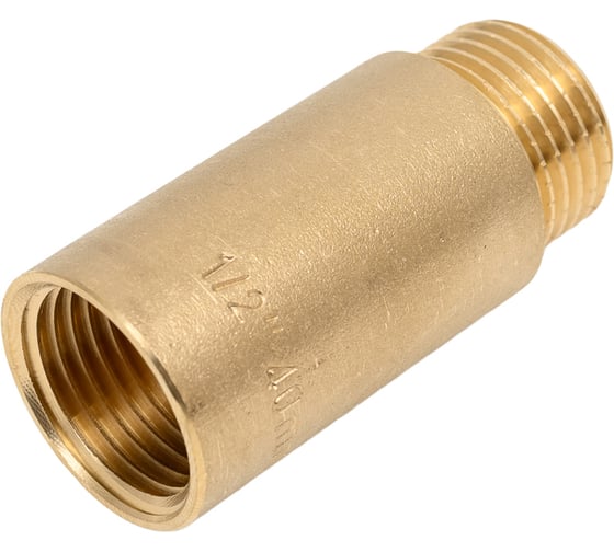 Изображение товара Гайка удлинительная латунная, никелированная Millennium 1/2x40мм внутренняя/наружная резьба LUG1240