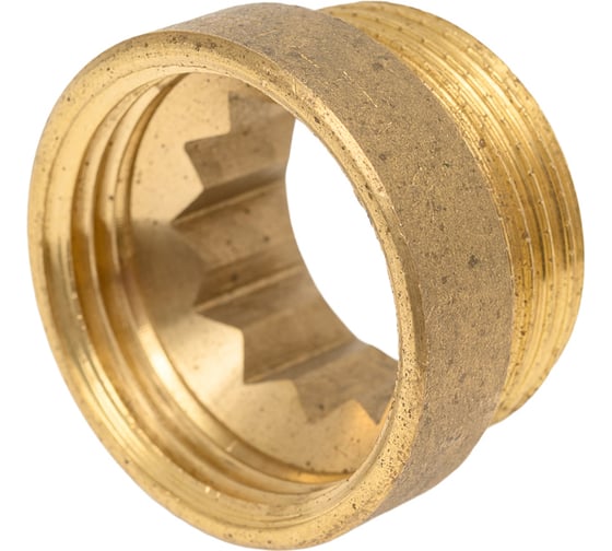 Изображение товара Гайка удлинительная латунная, никелированная Millennium 1" х 10мм внутренняя/наружная резьба LUG1010