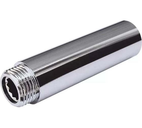 Изображение товара Гайка удлинительная хромированная 1/2" x 25мм внутренняя/наружная резьба для соединения сантехнических трубопроводов Millennium NUG1225