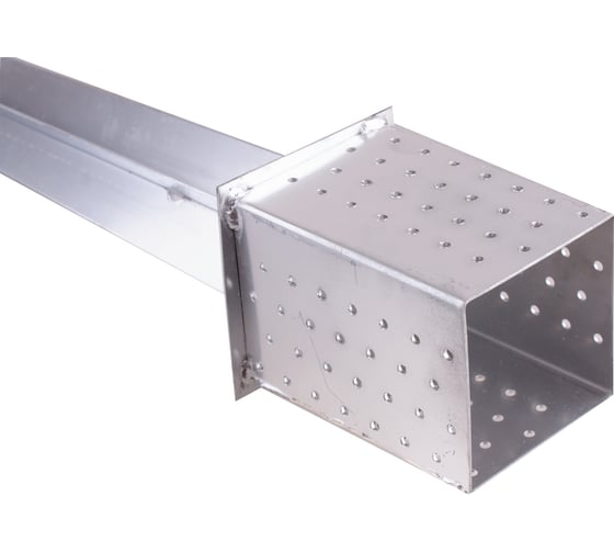 Изображение товара Опора столба забивная Стройбат оцинкованная 90x900 мм (шт), белый цинк упаковка 1 шт 600360