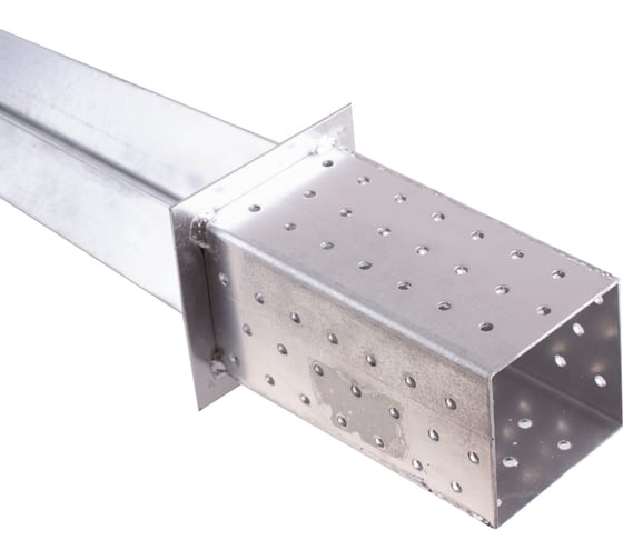 Изображение товара Опора столба забивная Стройбат оцинкованная 70x900 мм (шт), белый цинк упаковка 1 шт 600350