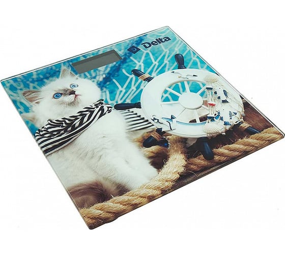 Изображение товара Напольные электронные весы Delta D-9301 Кот моряк : 180 кг, 28х28см / 0R-00005018