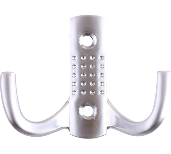 Изображение товара Крючок Стройбат двойной перфорированный матовый хром коробка (350 шт) 416952