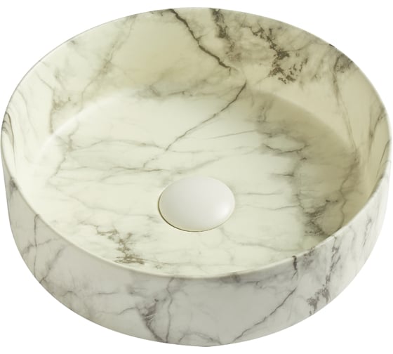 Изображение товара Накладная раковина Azario AZ-3134 матовая, мраморный, размер 355х355х120 мм 00055313