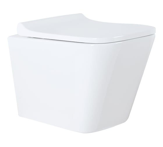 Изображение товара Подвесной безободковый унитаз Azario AZ-0052 Teramo квадратный, в комплекте с сидением 00051935