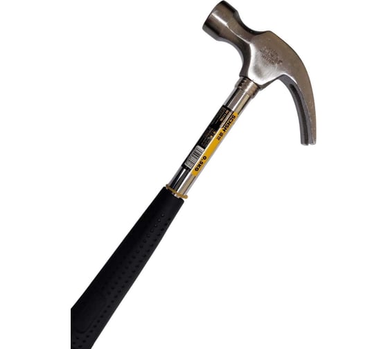 Изображение товара Молоток-гвоздодер с металлической обрезиненной рукояткой SENSH 0,5 кг SH-11196