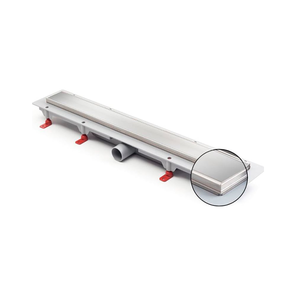 Изображение товара Водоотводящий пластиковый желоб Azario D40 боковой слив, с решеткой Klasik 550 мм AZCH550K 00068237