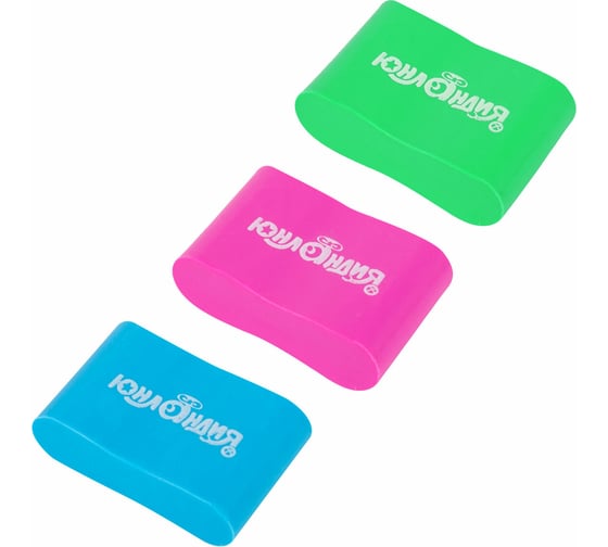 Изображение товара Эргономичный ластик ЮНЛАНДИЯ СУПЕР 33x21x10 мм, яркие цвета ассорти 272667