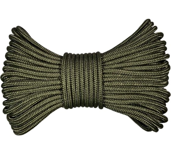 Изображение товара Шнур плетеный полипропиленовый ООО Оптхозторг 6 мм 50 м хаки 0686508