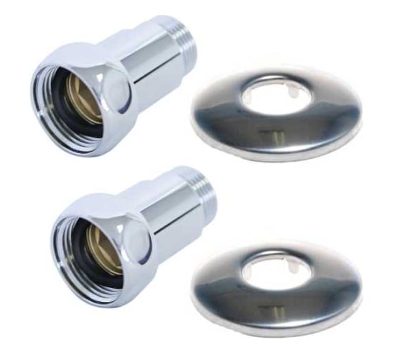 Изображение товара Прямое соединение хромированное Millennium 3/4"×1/2" (пара) — фитинги для полотенцесушителя SPPM3412