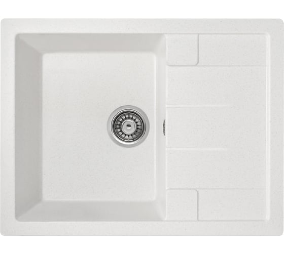 Изображение товара Кухонная мойка GERHANS B 22 18 БЕЛЫЙ /БЕЛАРУСЬ/ 650х500 мм B22-18/311-11-24