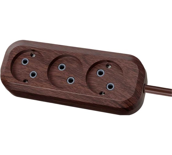 Изображение товара Удлинитель сетевой TDM ELECTRIC 3 розетки, 5 метров, ПВС 2х0,75 мм2 Эко (бук) 10А 250В SQ1303-3202