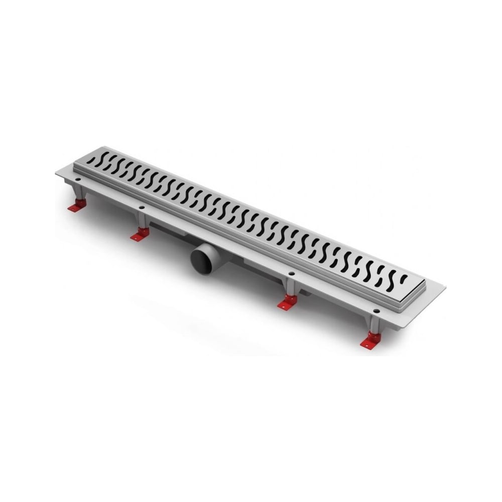 Изображение товара Водоотводящий пластиковый желоб Azario D40 с боковым сливом и решеткой Harmony 850 мм