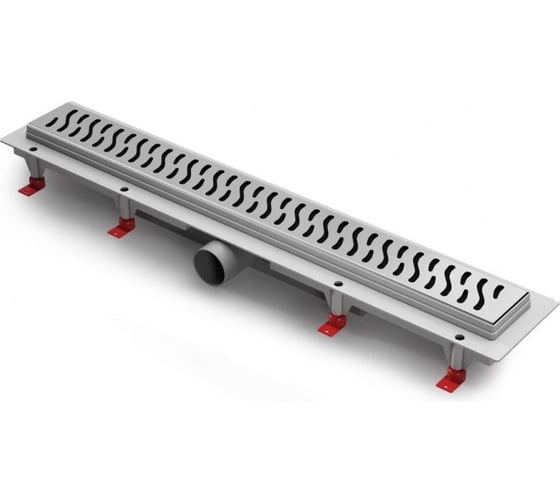 Изображение товара Водоотводящий пластиковый желоб Azario D40 боковой слив с решеткой Harmony 850 мм AZ-CH 850 H 70860