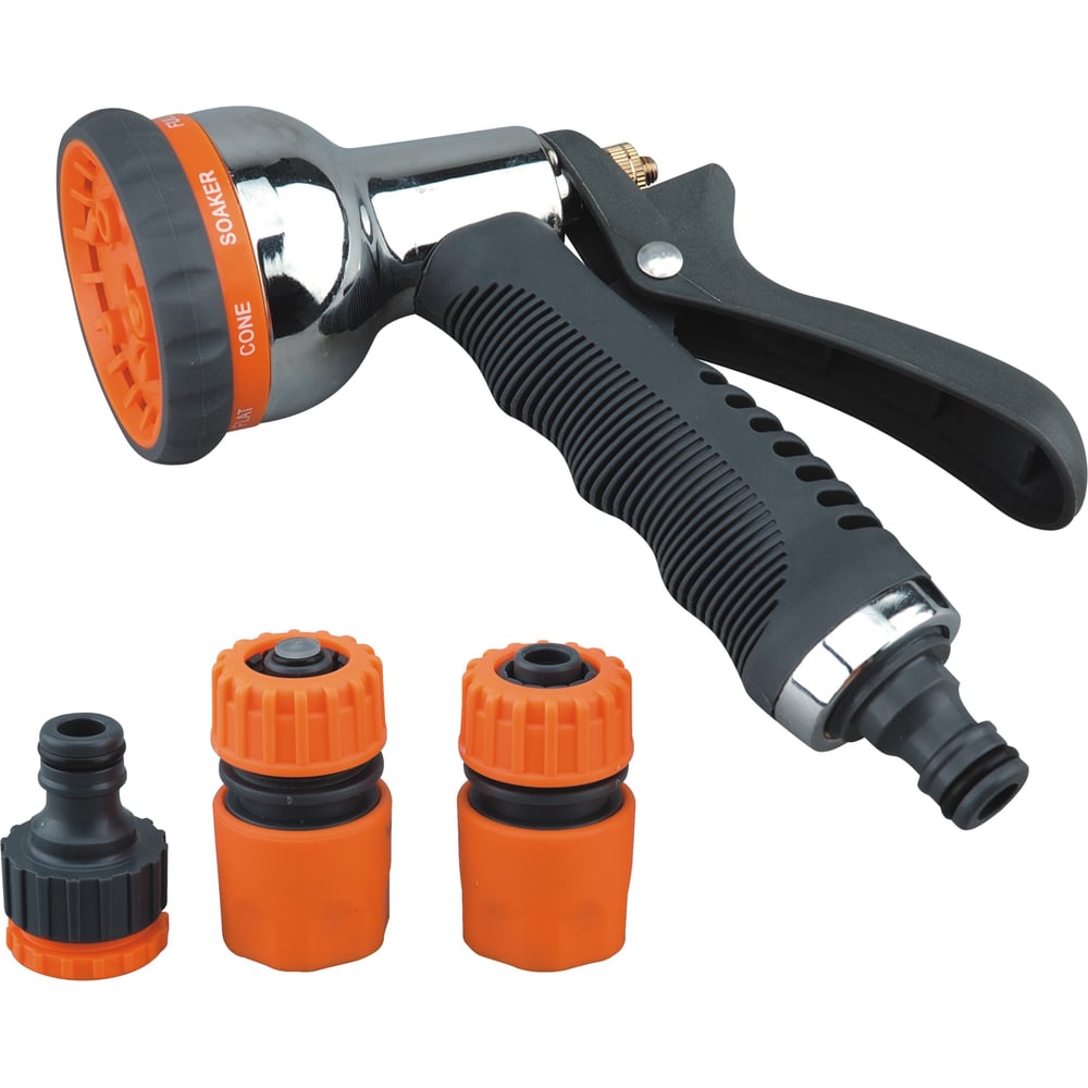 Изображение товара Набор для полива Беламос пистолет и штуцеры 1/2 дюйма
