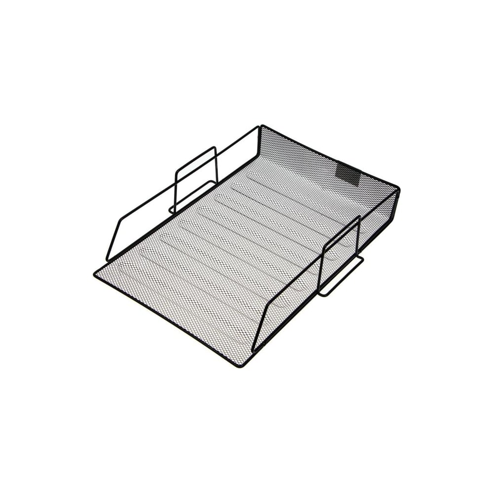 Изображение товара Горизонтальный металлический лоток для бумаг Calligrata 548728 черный офисный настольный