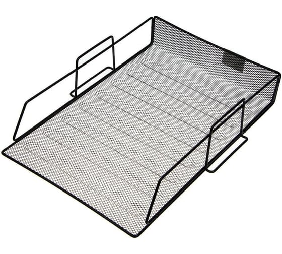 Изображение товара Горизонтальный лоток для бумаг Calligrata сетка металл черный 548728