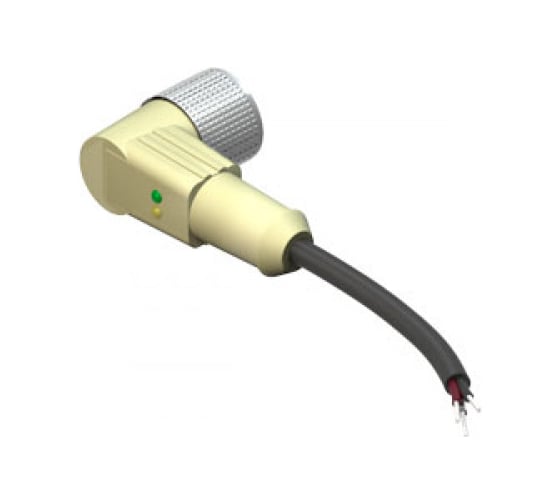 Изображение товара Соединитель кабельный ТЕКО CS S20-6-2,5-C Розетка, Угловой с кабелем,IP67, кабель 2,5 м, 10-30 DC NO, 00-00023082