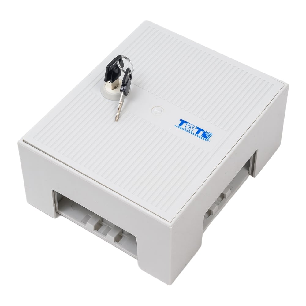 Изображение товара Распределительная коробка TWT на 3 плинта с замком и ключом 30 пар белая