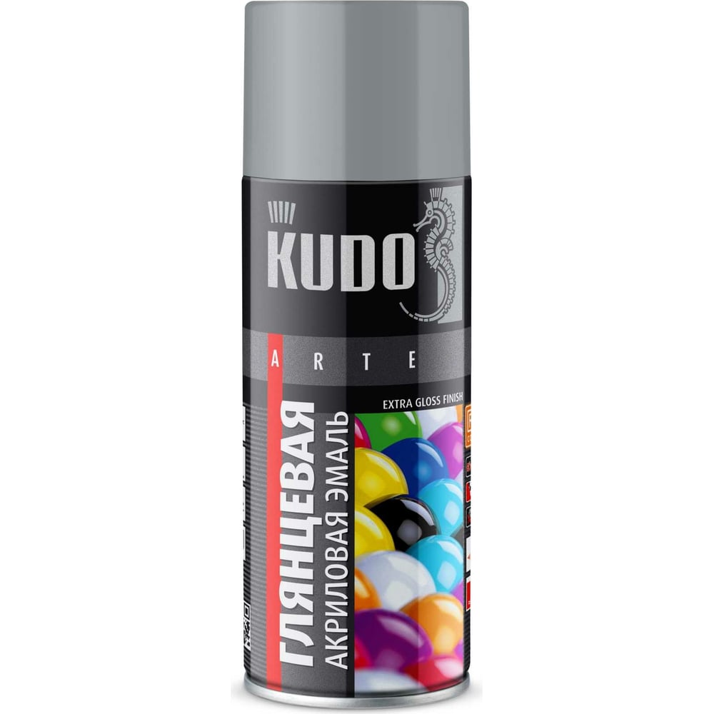 Высокоглянцевая акриловая эмаль KUDO клей kudo универсальный серый однокомпонентный 280 мл шор а 40 kbk 523